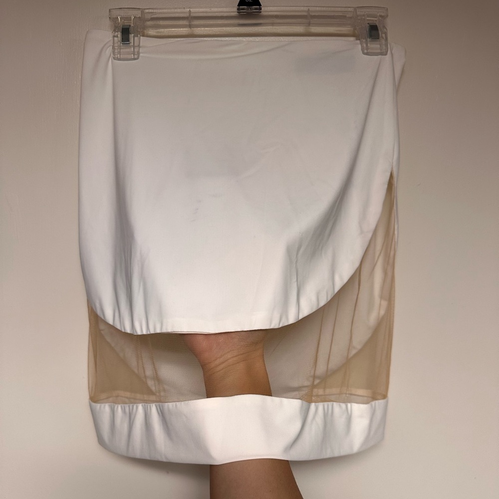 Brand new With Tags white mini mesh skirt from Akira
